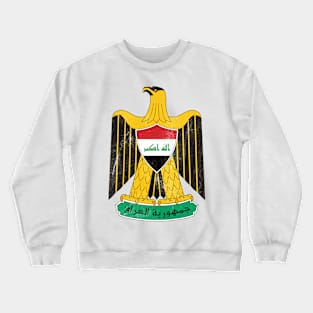 Iraq // Faded Vintage Style Flag Art Design Crewneck Sweatshirt